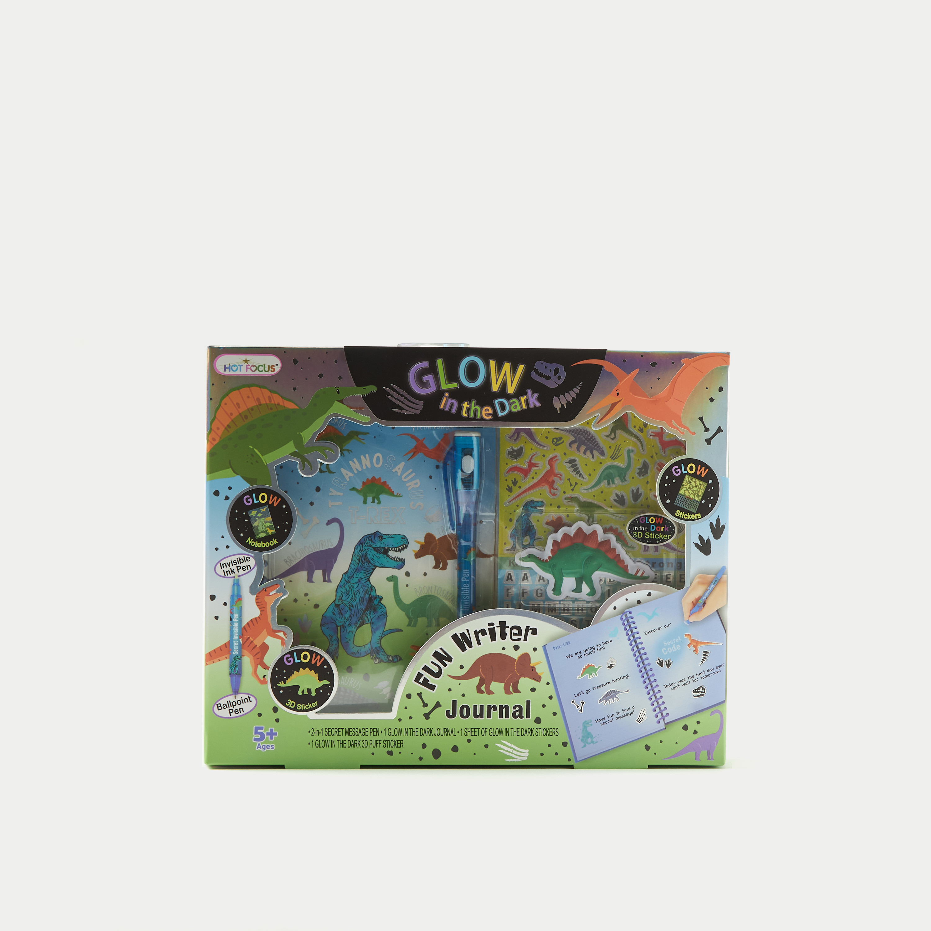 دفتر كتابة ديناصور يتوهج في الظلام من هوت فوكس-school-stationery-accessories-image-1