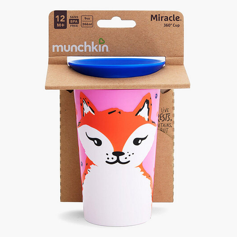 Munchkin Fox Print Miracle Wildlove Trainer Cup - 266 ml-Mealtime Essentials-image-1