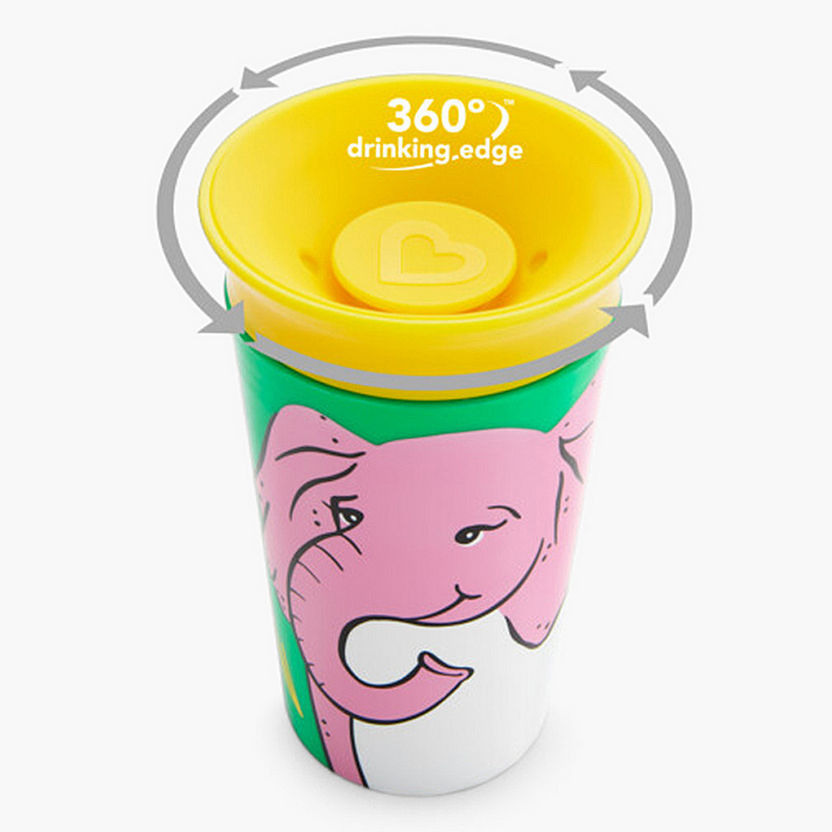 Munchkin Elephant Print Miracle Wildlove Trainer Cup - 266 ml-Mealtime Essentials-image-1