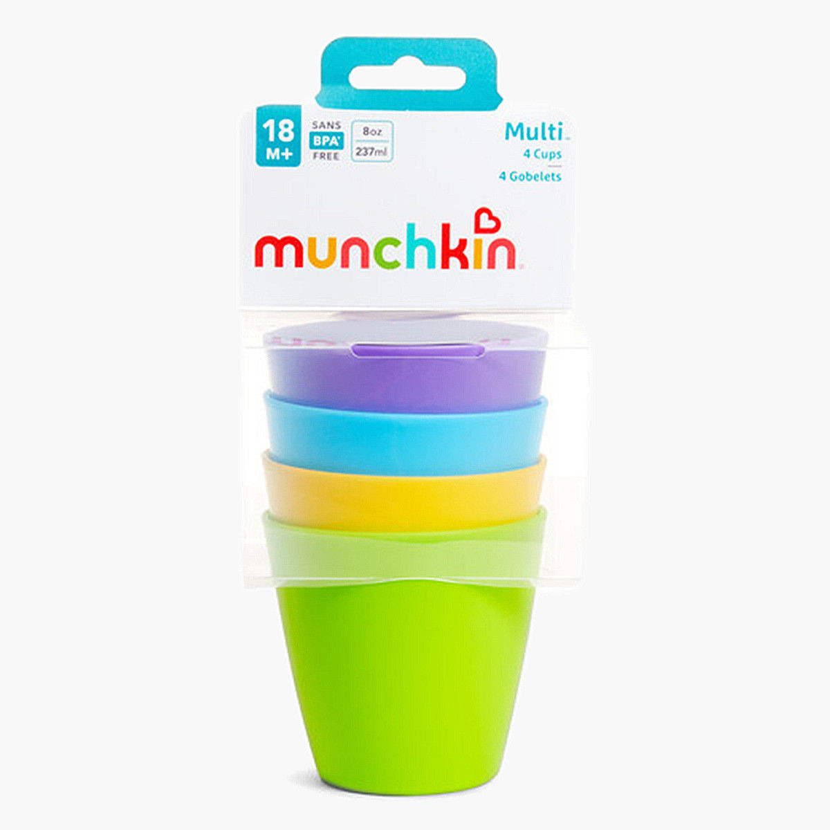 Munchkin 4-Piece Solid Cup Set - 237 ml-baby-feeding-mealtimeessentials-image-2