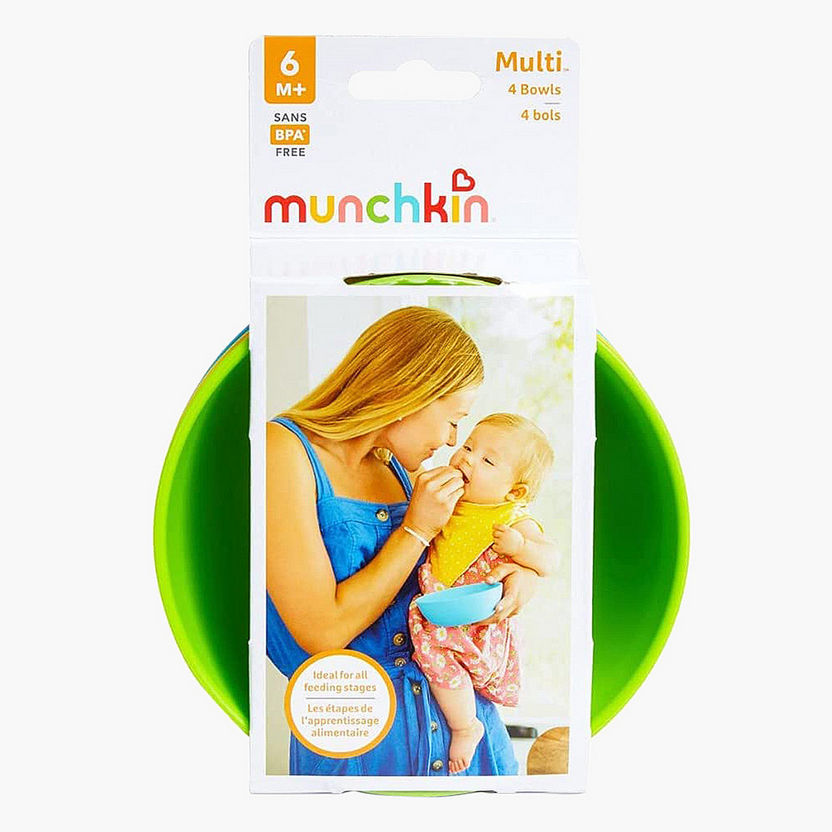 Munchkin Solid Bowl - Set of 4-Mealtime Essentials-image-0