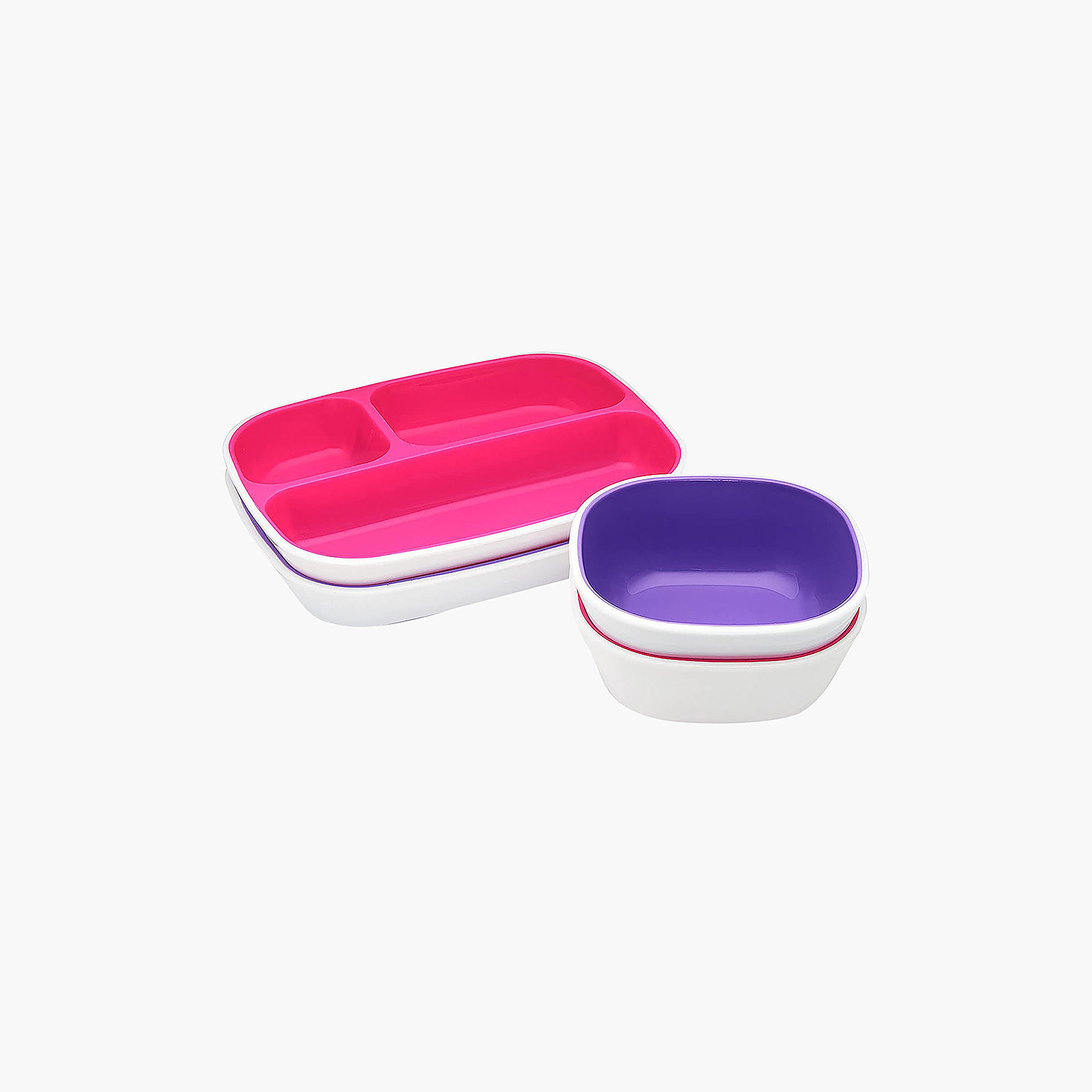 Munchkin 4-Piece Bowl and Dining Plate Set-baby-feeding-mealtimeessentials-image-1