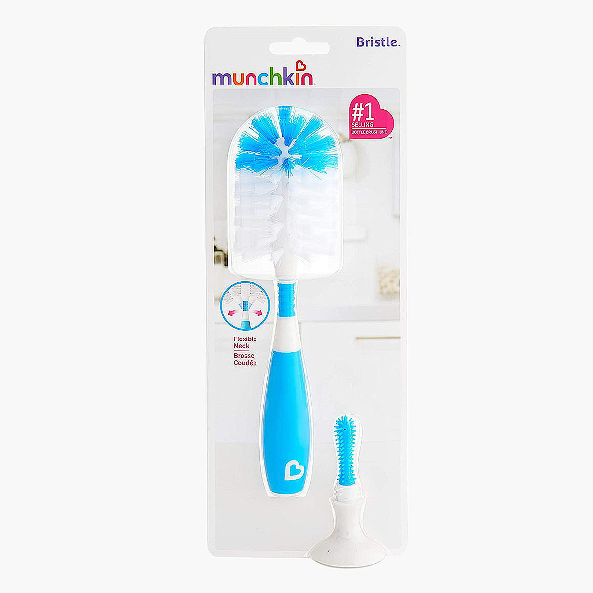 Munchkin Bristle Bottle Brush with Flexible Neck-baby-feeding-accessories-image-1