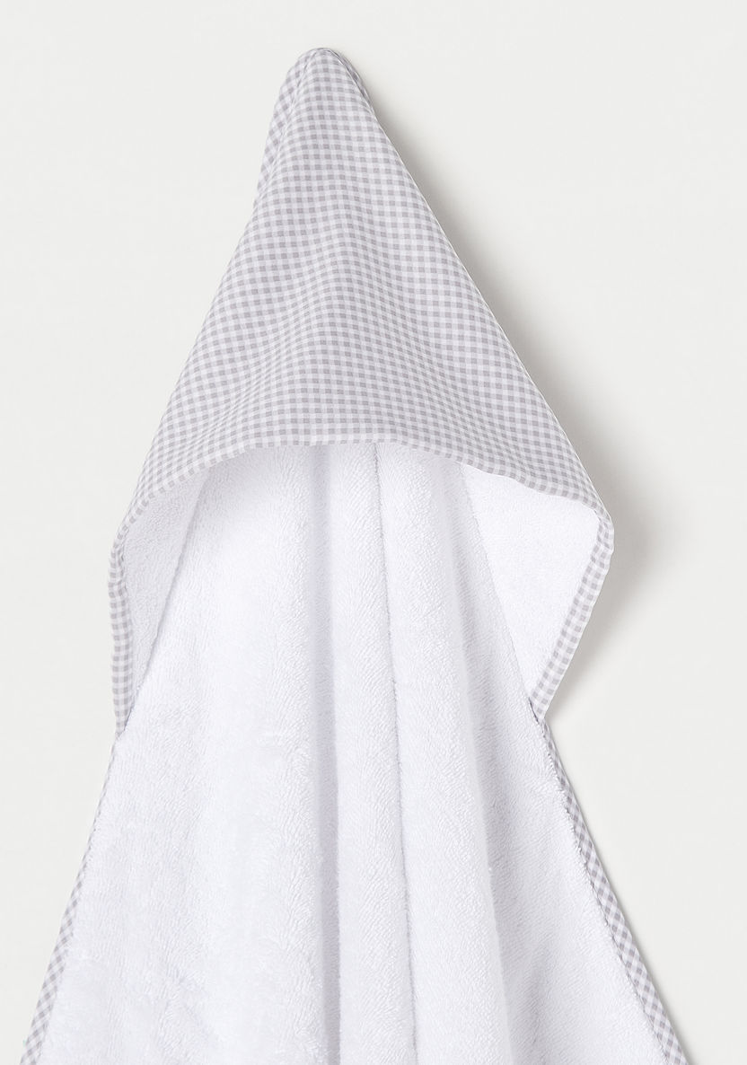 Cambrass Checked Hooded Apron Bath Towel - 100x100 cm-Towels and Flannels-image-3
