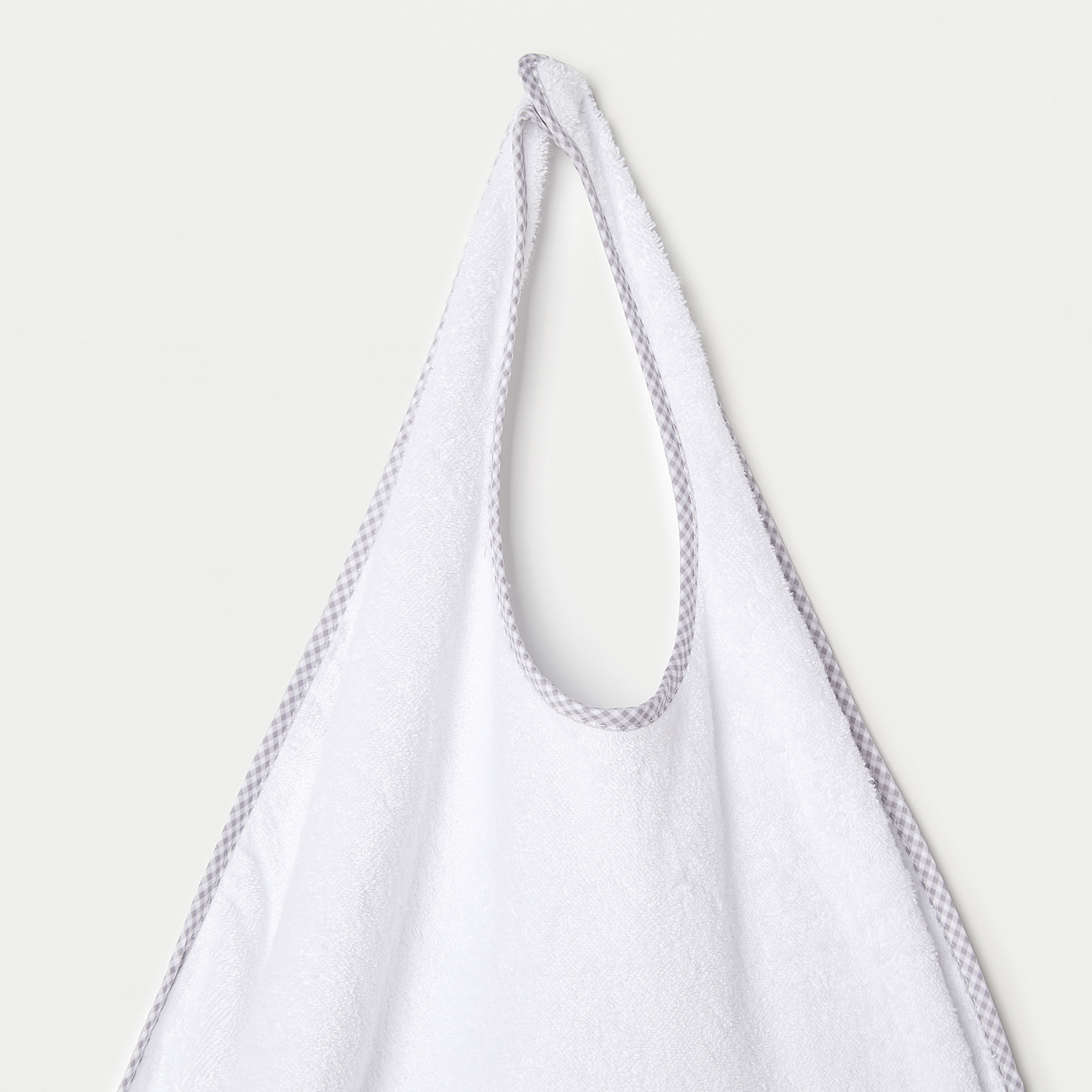 منشفة استحمام مريلة بقبعة كاروهات من كامبراس - 100×100 سم-baby-bathandcare-towels-image-5