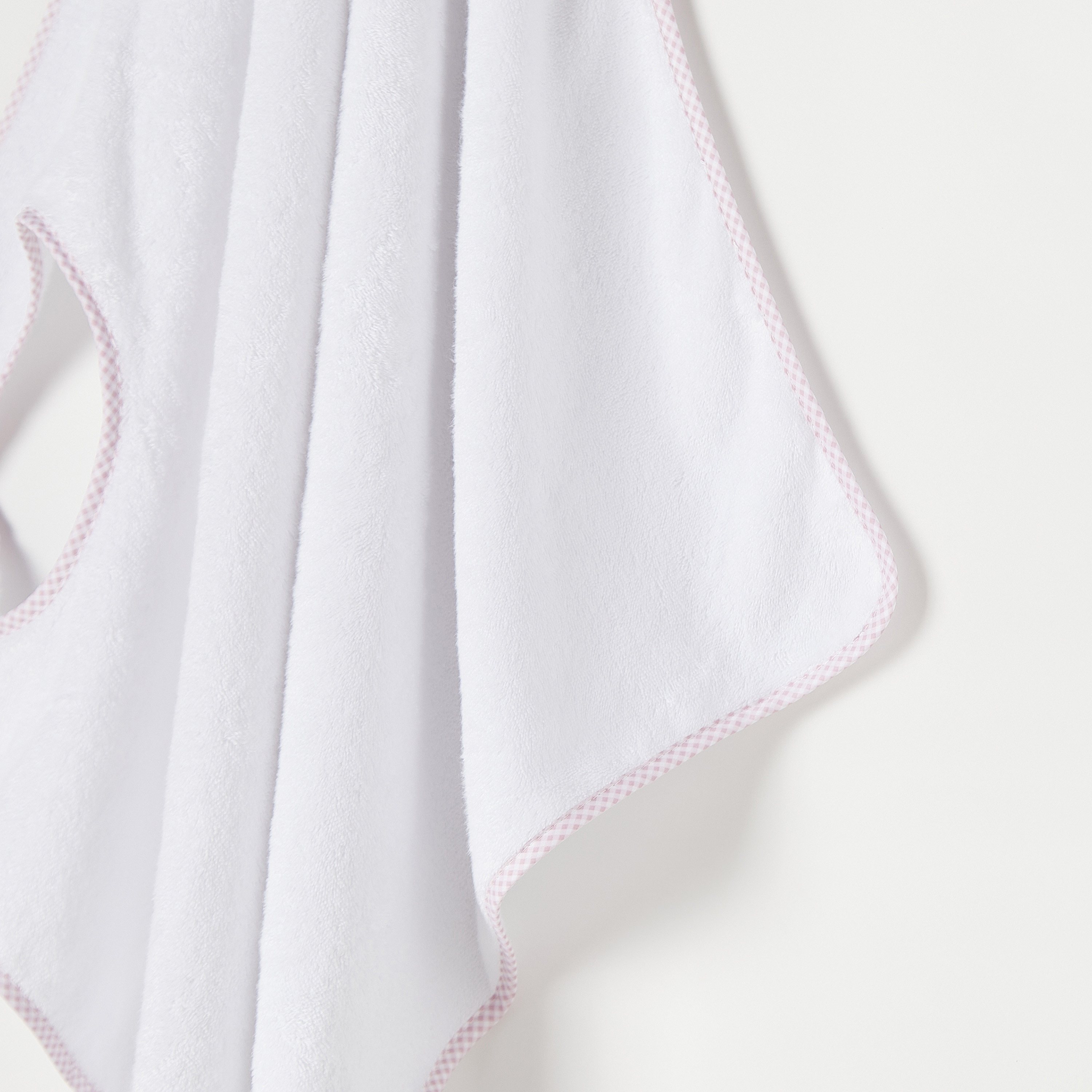 Cambrass Checked Hooded Apron Bath Towel - 100x100 cm-baby-bathandcare-towels-image-3
