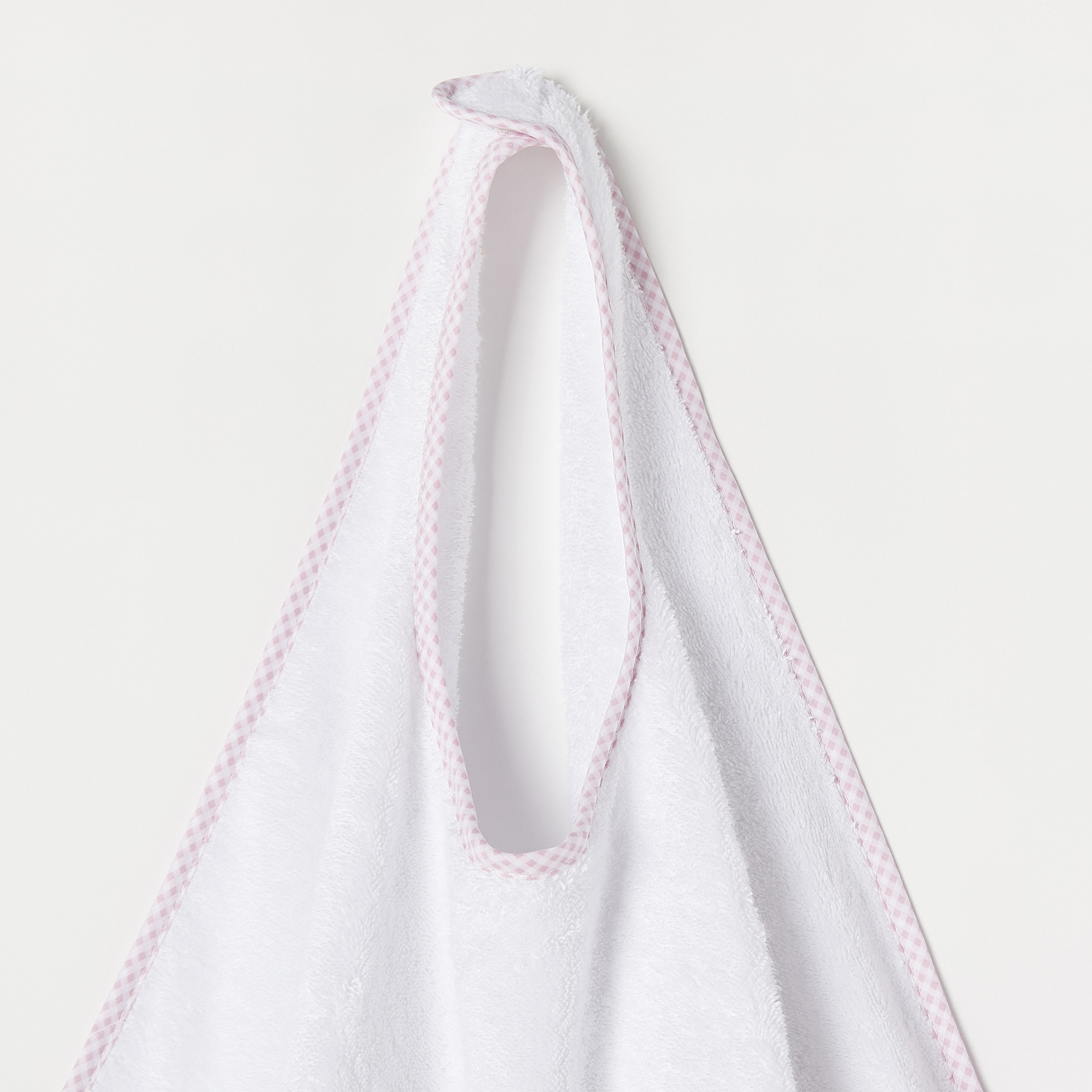 Cambrass Checked Hooded Apron Bath Towel - 100x100 cm-baby-bathandcare-towels-image-4