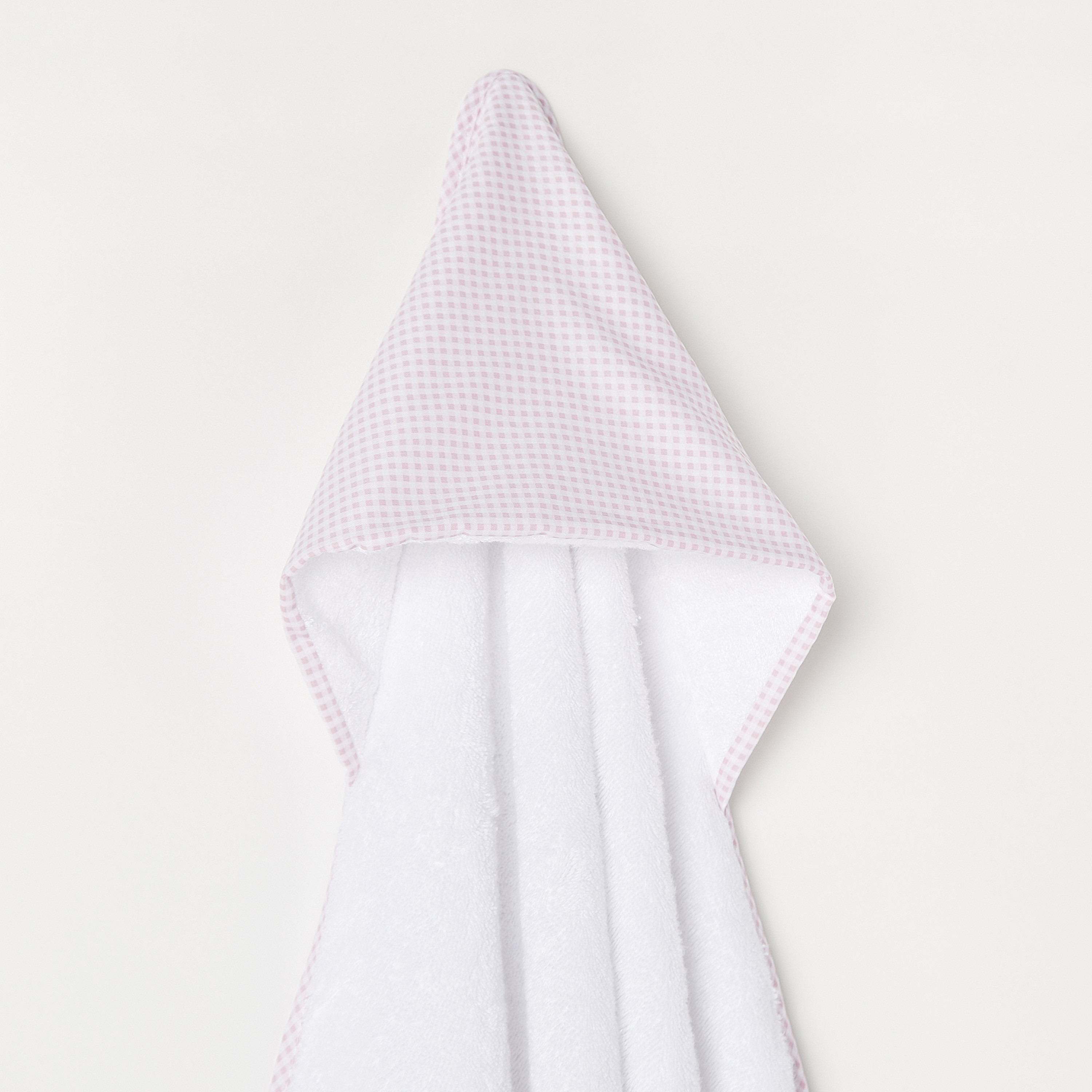 Cambrass Checked Hooded Apron Bath Towel - 100x100 cm-baby-bathandcare-towels-image-5