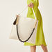 Haadana Solid Shopper Bag with Chain Accented Handle-Women%27s Handbags-thumbnailMobile-0