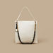 Haadana Solid Shopper Bag with Chain Accented Handle-Women%27s Handbags-thumbnailMobile-1