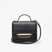 Haadana Solid Satchel Bag with Metal Accent-Women%27s Handbags-thumbnailMobile-0