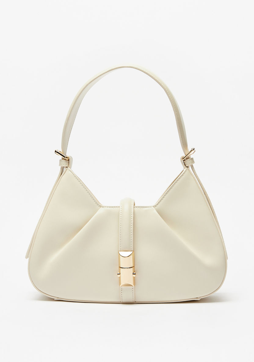 Haadana Pleated Shoulder Bag with Zip Closure-Women%27s Handbags-image-0