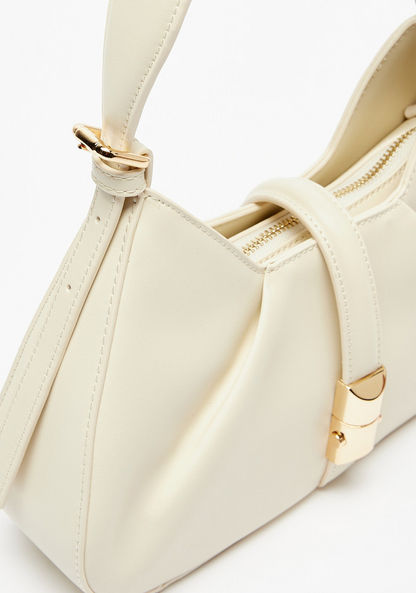 Haadana Pleated Shoulder Bag with Zip Closure-Women%27s Handbags-image-2