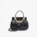 Haadana Quilted Satchel Bag with Chainlink Accent-Women%27s Handbags-thumbnail-0