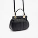Haadana Quilted Satchel Bag with Chainlink Accent-Women%27s Handbags-thumbnail-3