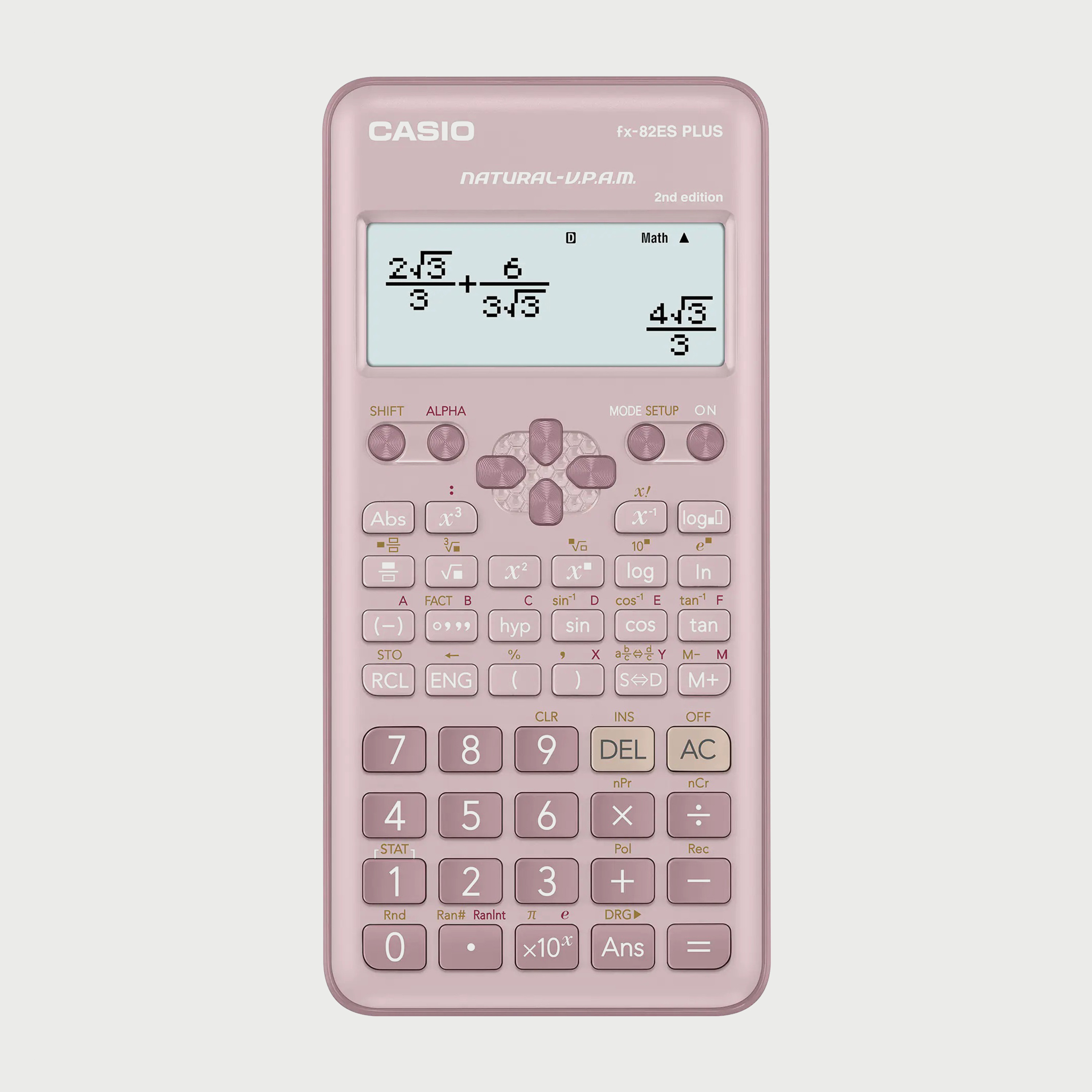 Casio Pink 2nd Edition Non-Programmable Scientific Calculator Fx-82ES Plus-school-stationery-calculators-image-1