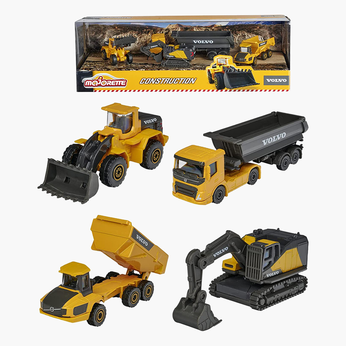 Volvo 4-Piece Construction Toy Vehicle Set-toys-buildingblocks-constructionsets-image-1