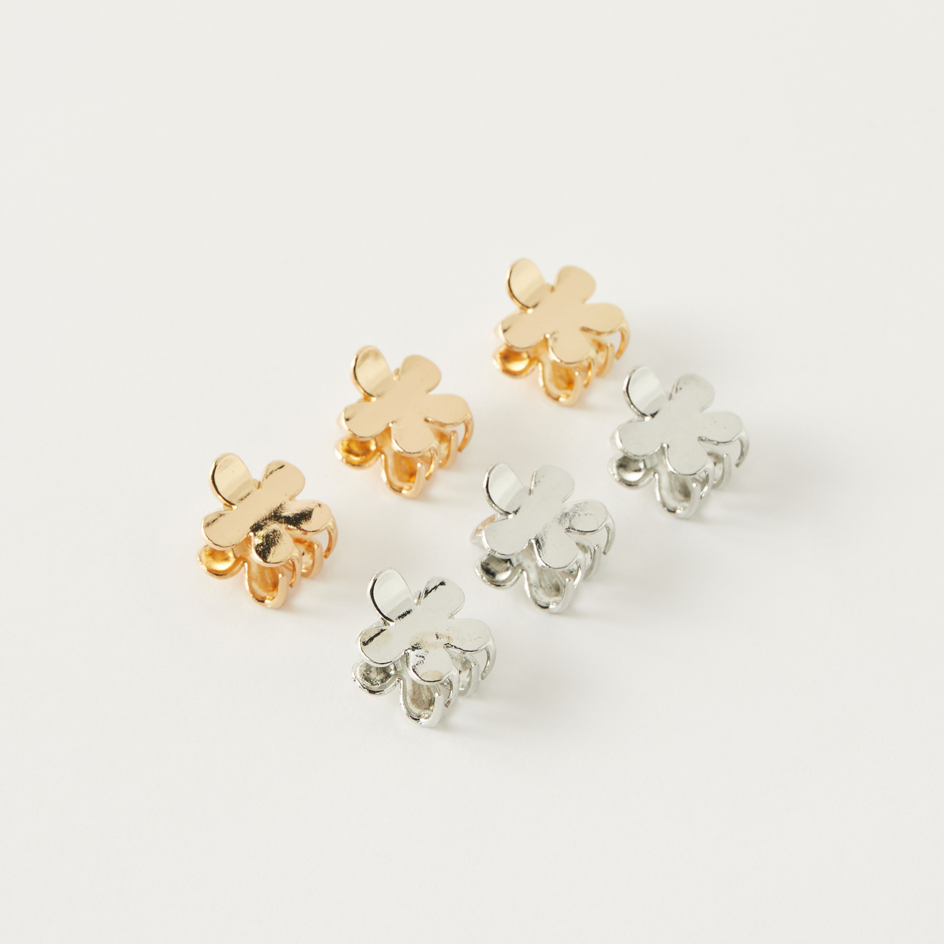 Floral Shape Hair Clamp - Set of 6-women-hairaccessories-clamps-image-1