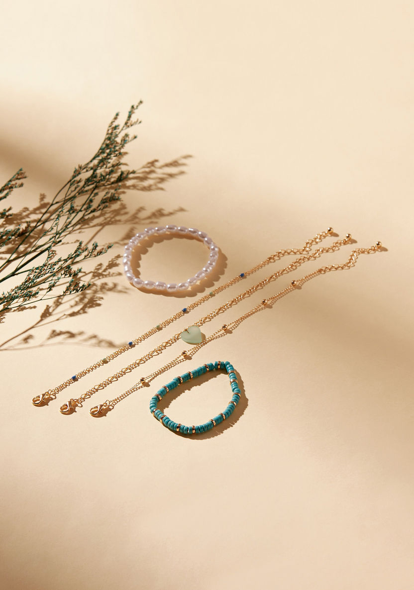 Assorted Embellished Bracelet - Set of 5