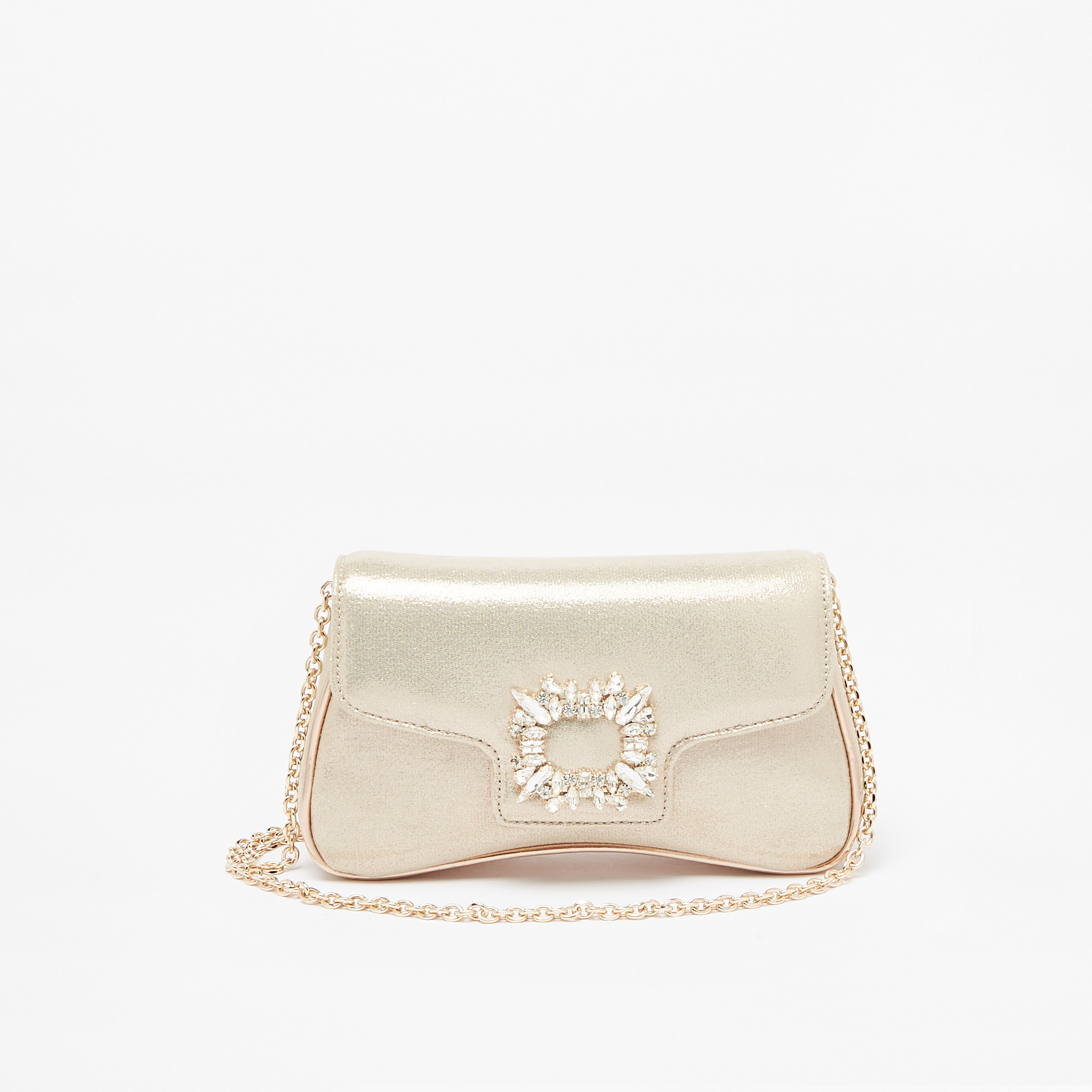 Embellished buckle store crossbody bag