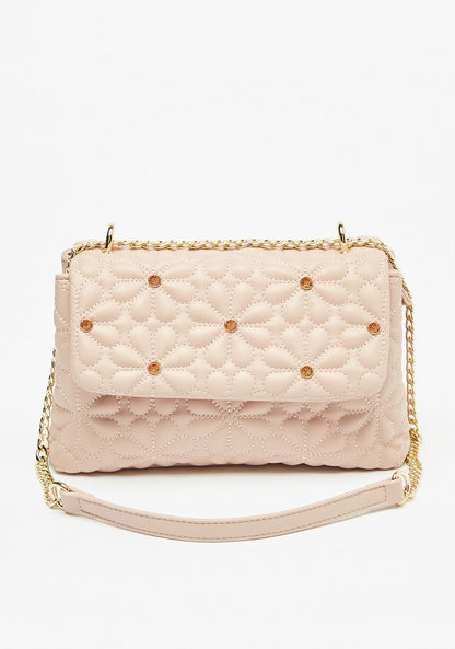 Missy Quilted Crossbody Bag with Rhinestone Detail-Women%27s Handbags-image-0