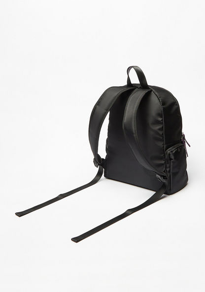 Lee Cooper Logo Print Oversized Backpack with Adjustable Shoulder Straps