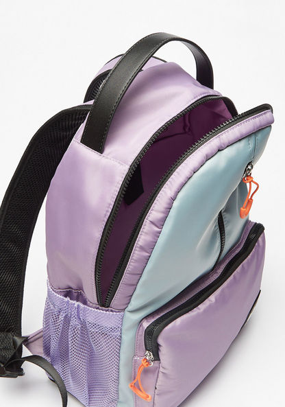 Lee Cooper Panelled Backpack with Adjustable Straps and Zip Closure-Women%27s Backpacks-image-3