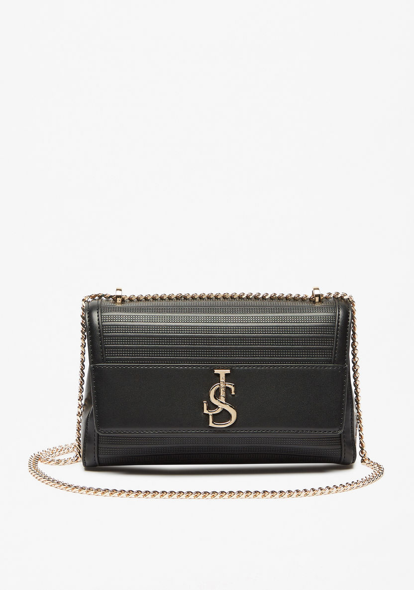 Jane Shilton Textured Crossbody Bag with Chain Strap-Women%27s Handbags-image-1