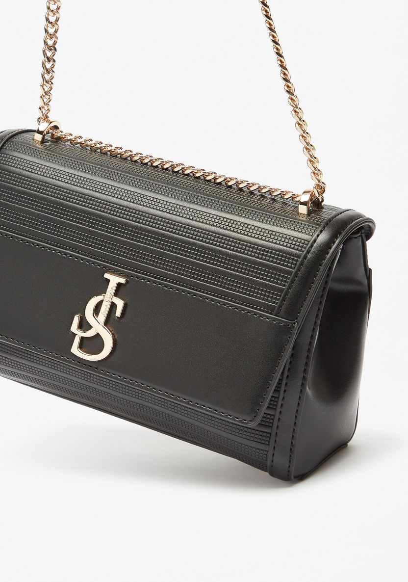 Jane Shilton Textured Crossbody Bag with Chain Strap-Women%27s Handbags-image-3