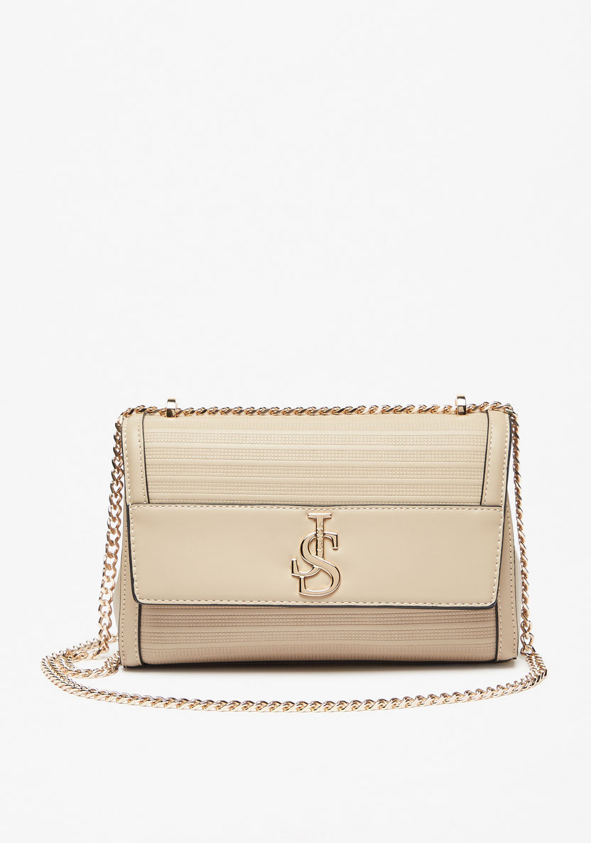 Jane Shilton Textured Crossbody Bag with Chain Strap-Women%27s Handbags-image-1