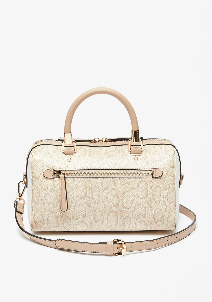 Jane Shilton Animal Print Bowler Bag with Detachable Strap-Women%27s Handbags-image-1