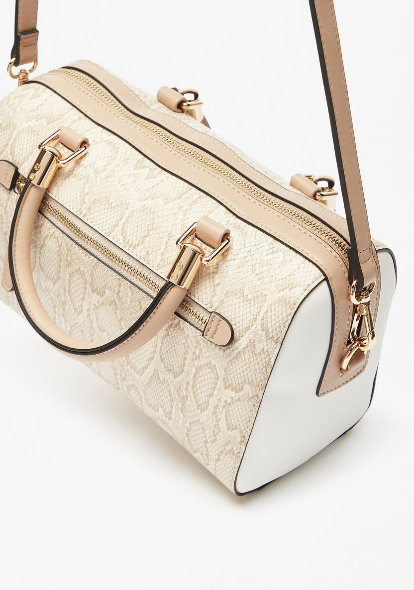 Jane Shilton Animal Print Bowler Bag with Detachable Strap-Women%27s Handbags-image-3