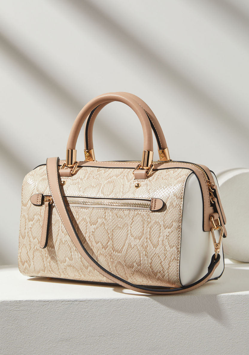 Jane Shilton Animal Print Bowler Bag with Detachable Strap-Women%27s Handbags-image-0