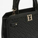 Elle Monogram Embroidered Tote Bag with Detachable Strap and Zip Closure-Women%27s Handbags-thumbnail-3