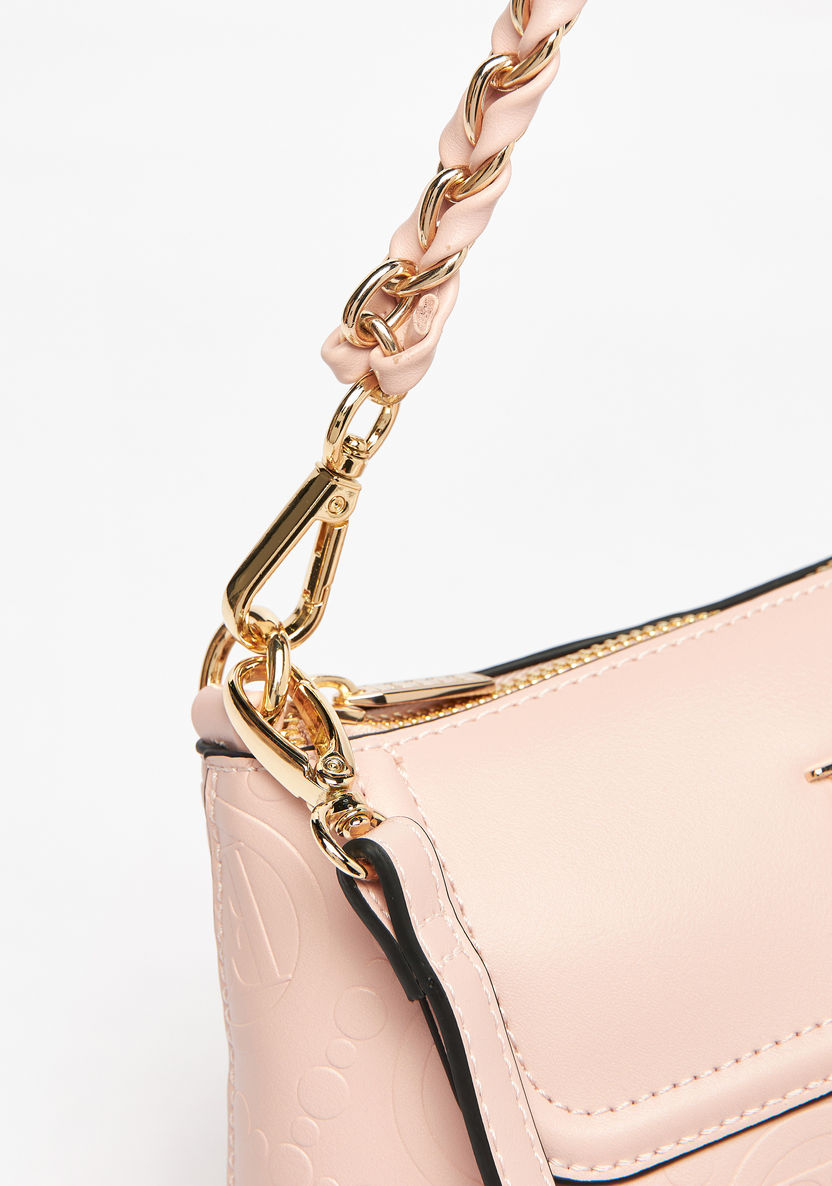Elle Monogram Embossed Crossbody Bag with Detachable Strap-Women%27s Handbags-image-3