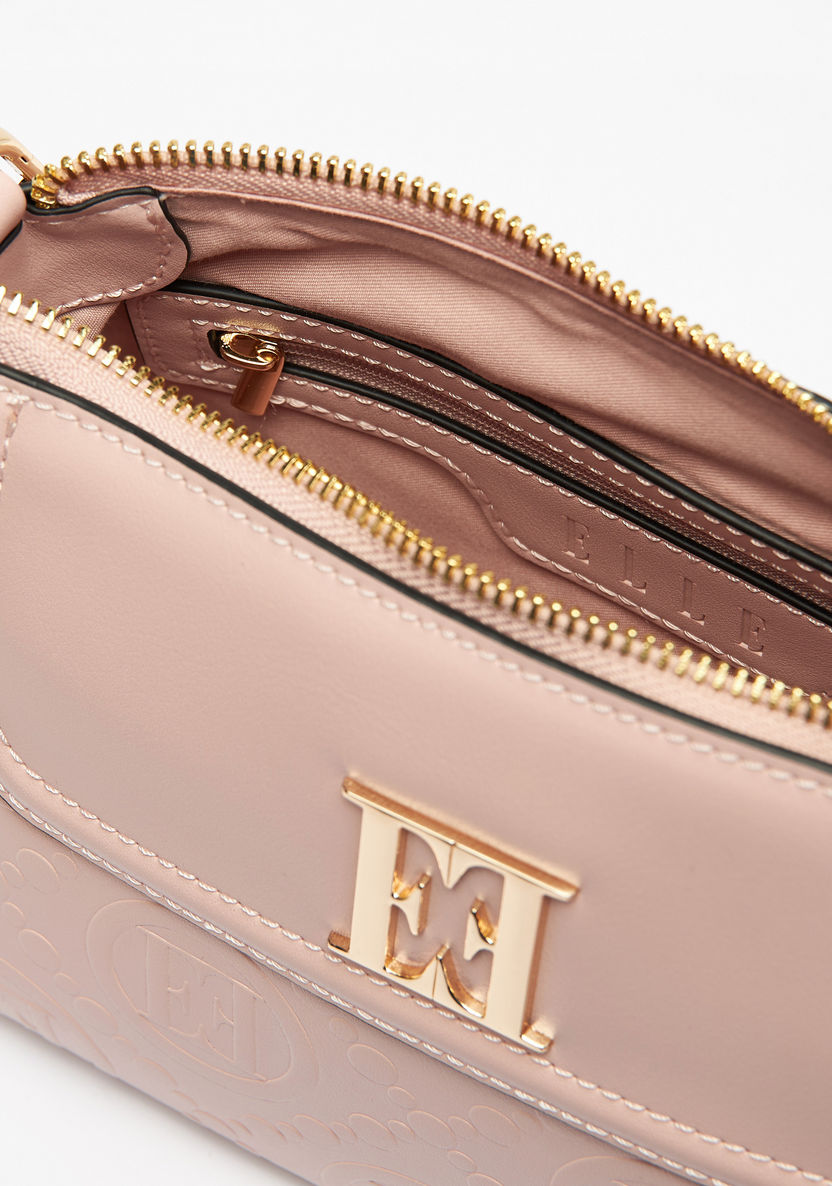 Elle Monogram Embossed Crossbody Bag with Detachable Strap-Women%27s Handbags-image-4