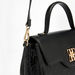 Elle Monogram Embossed Satchel Bag with Detachable Strap-Women%27s Handbags-thumbnailMobile-3