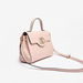 Elle Monogram Embossed Satchel Bag with Detachable Strap-Women%27s Handbags-thumbnailMobile-2