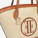 Elle Logo Detail Wicker Tote Bag-Women%27s Handbags-thumbnail-3