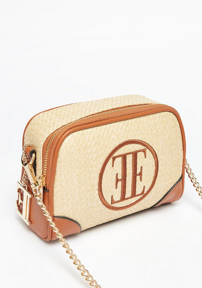 Elle Crossbody Bag with Chain Strap and Zip Closure-Women%27s Handbags-image-2