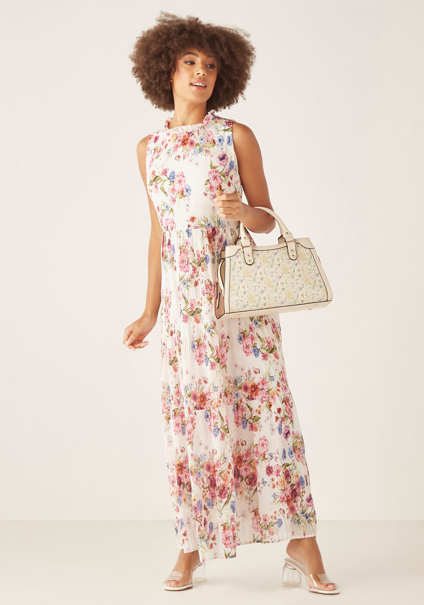 Celeste Floral Print Tote Bag with Detachable Strap-Women%27s Handbags-image-4