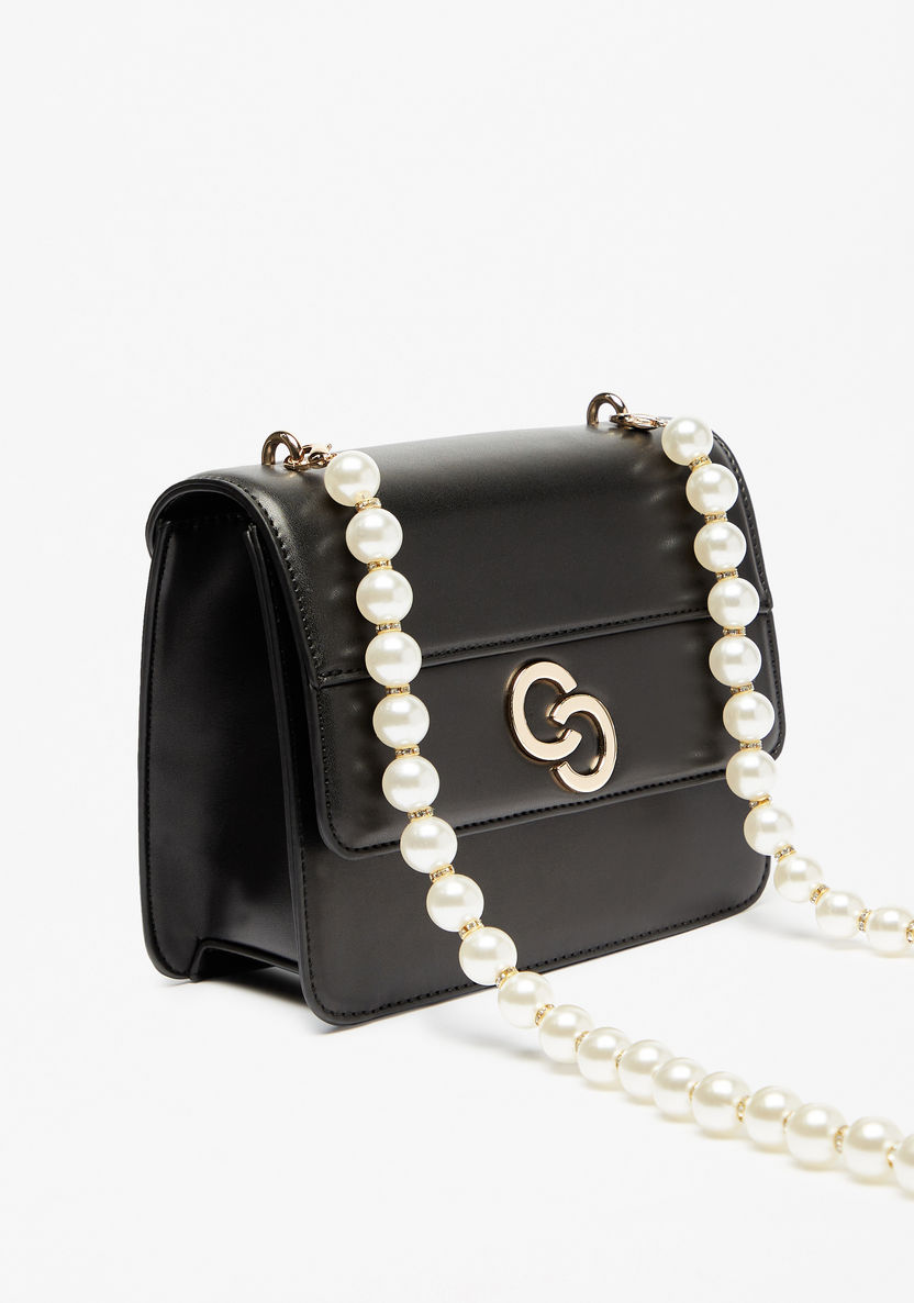 Celeste Solid Crossbody with Pearl Embellished Strap-Women%27s Handbags-image-2