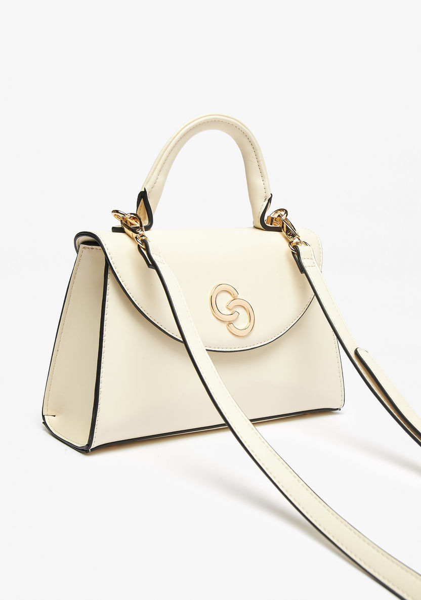 Celeste Metallic Accent Satchel Bag with Detachable Strap and Handle-Women%27s Handbags-image-2