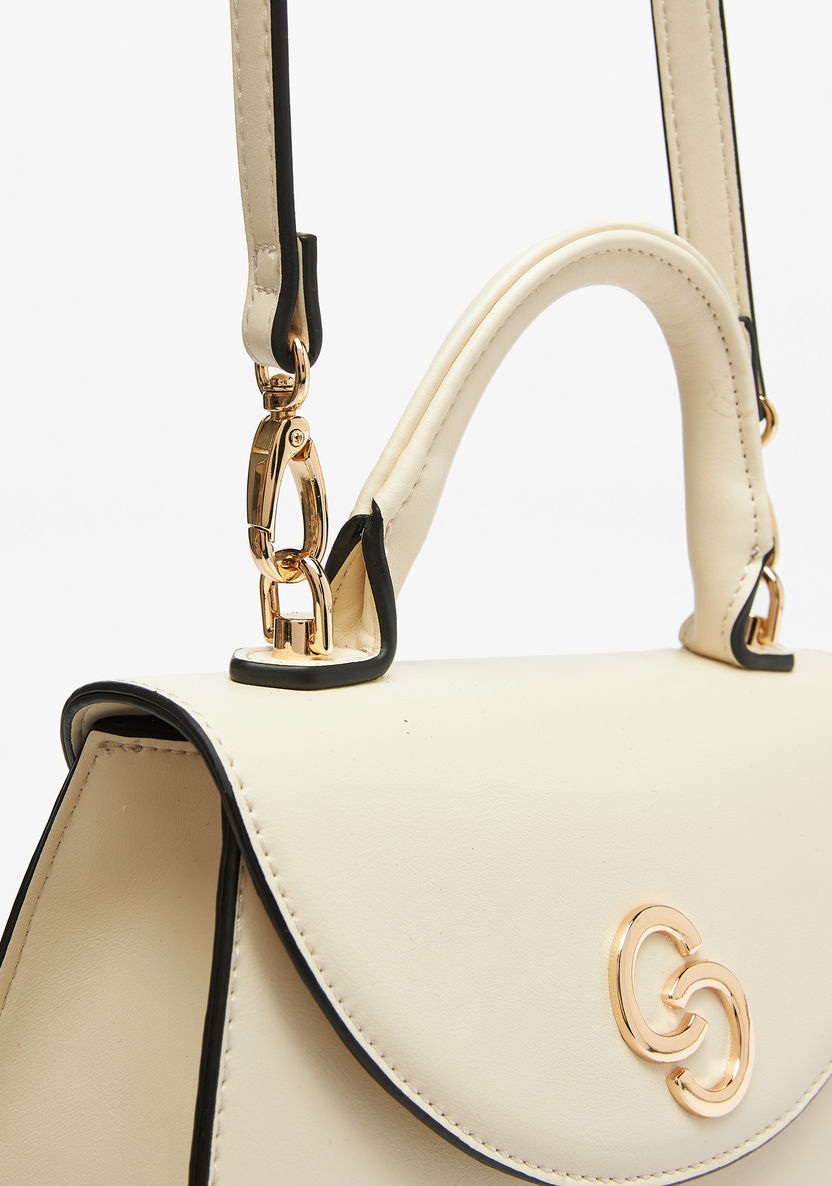 Celeste Metallic Accent Satchel Bag with Detachable Strap and Handle-Women%27s Handbags-image-3
