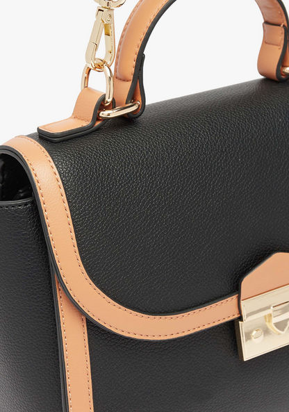 Celeste Colourblock Satchel Bag with Detachable Strap-Women%27s Handbags-image-3