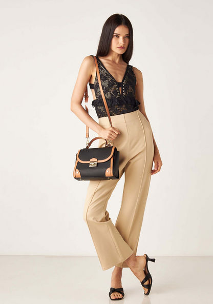 Celeste Colourblock Satchel Bag with Detachable Strap-Women%27s Handbags-image-4