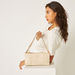 Celeste Weave Textured Shoulder Bag with Chain Strap-Women%27s Handbags-thumbnailMobile-0