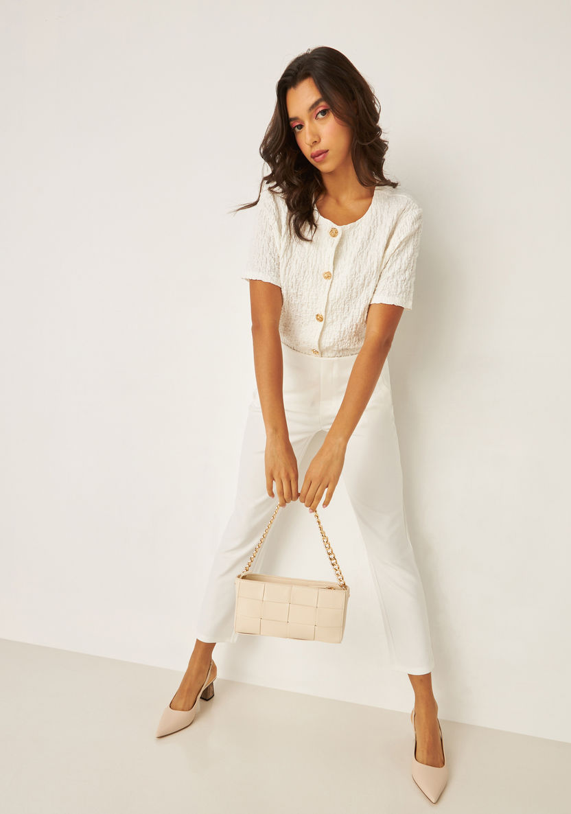 Celeste Weave Textured Shoulder Bag with Chain Strap-Women%27s Handbags-image-4