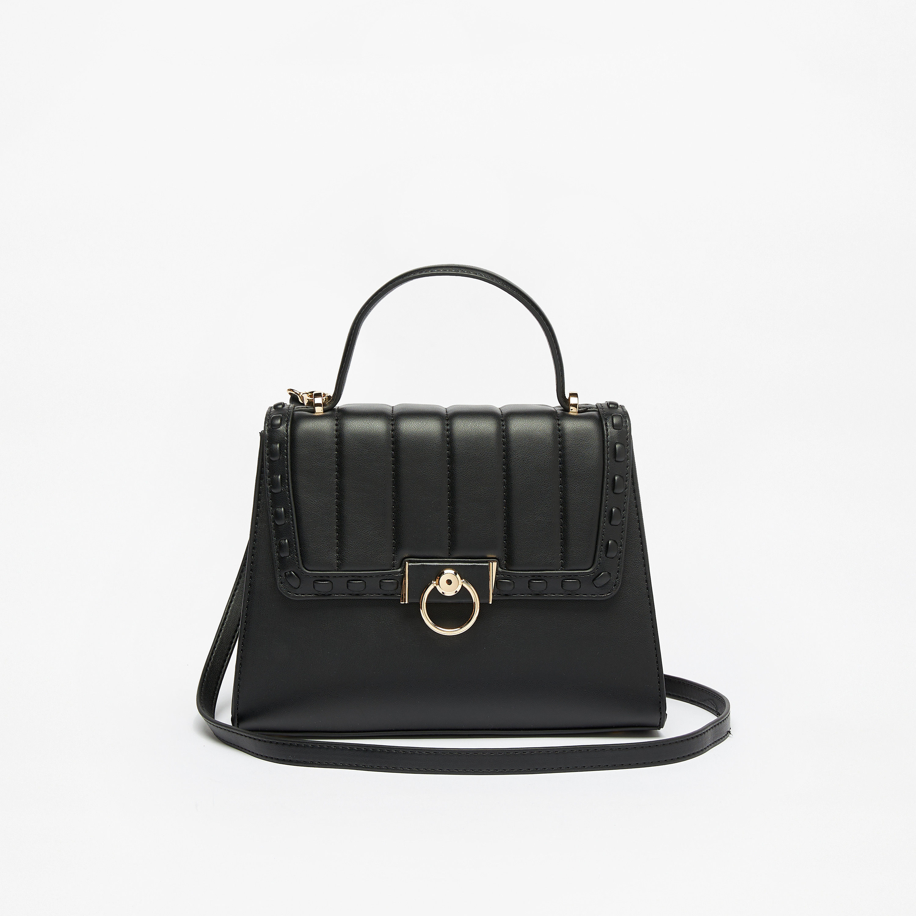 Celeste Quilted Flap Satchel Bag with Detachable Strap-women-bagsandwallets-handbags-image-2