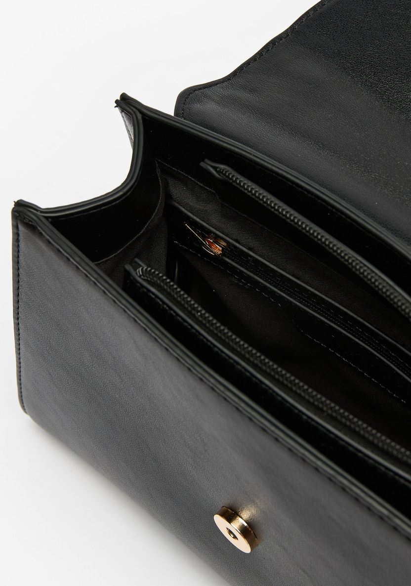 Celeste Quilted Flap Satchel Bag with Detachable Strap-Women%27s Handbags-image-4